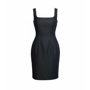 Emanuel Ungaro Sleeveless Square Neck Sheath Dress Black Size 8/42